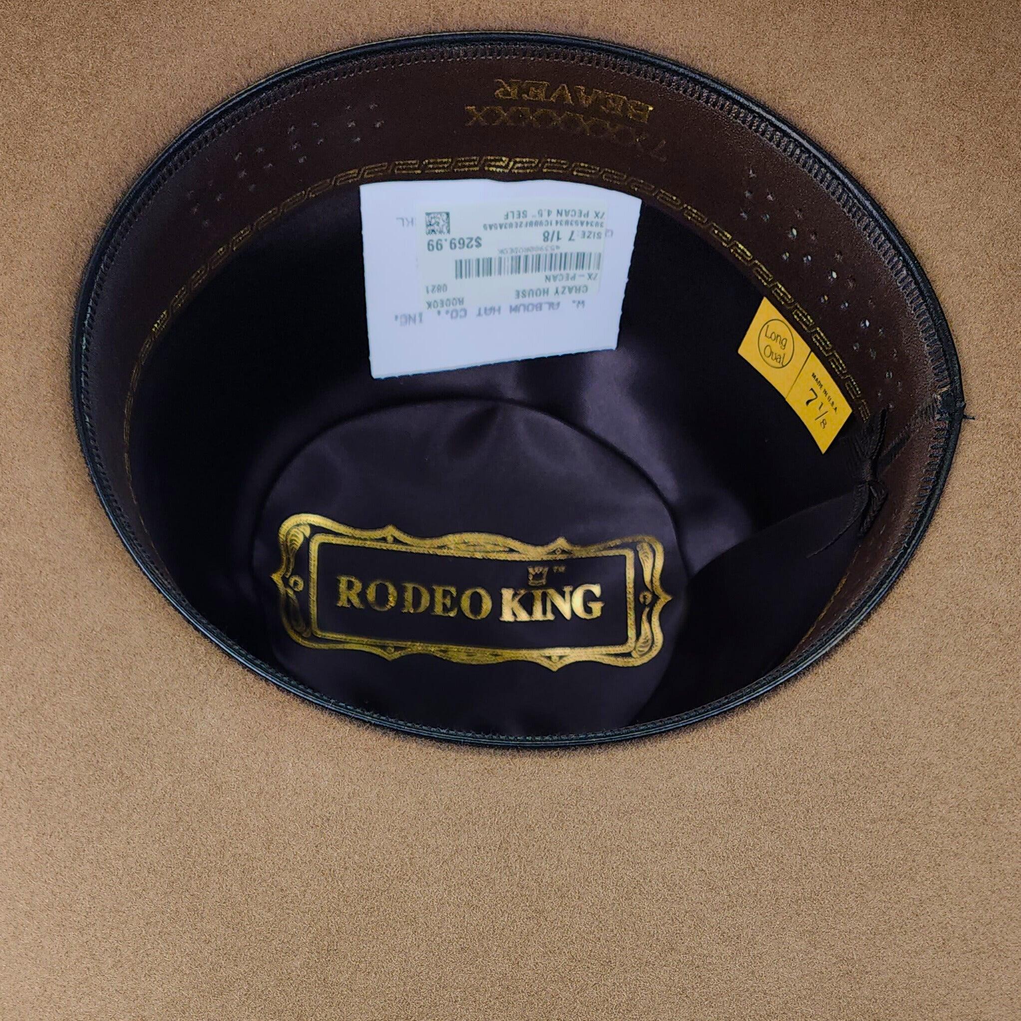 Rodeo King 7X Pecan 4 1/2" Felt Hat - Crazy House Western Wear