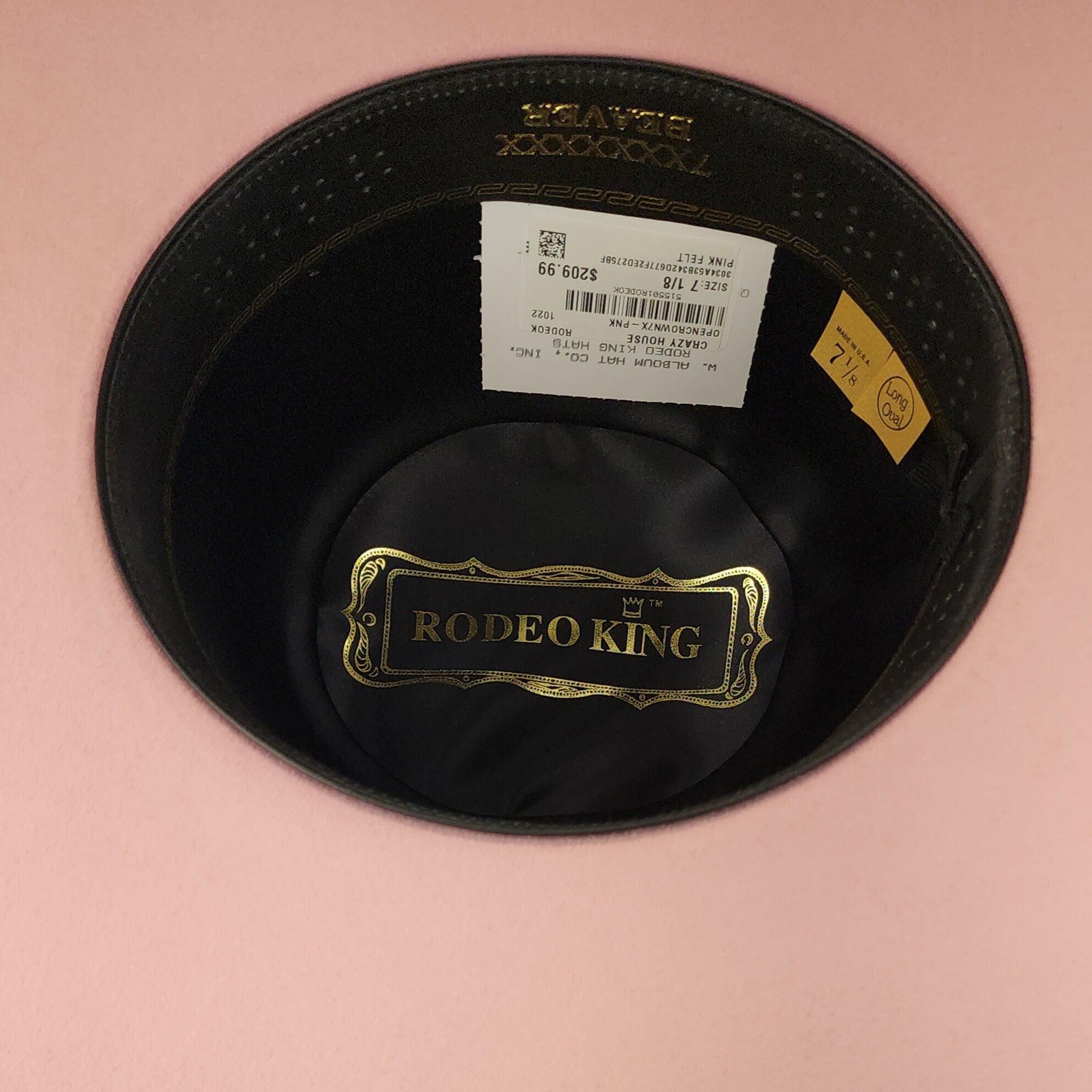 Rodeo King 7X Pink 4" Felt Hat - Crazy House Western Wear