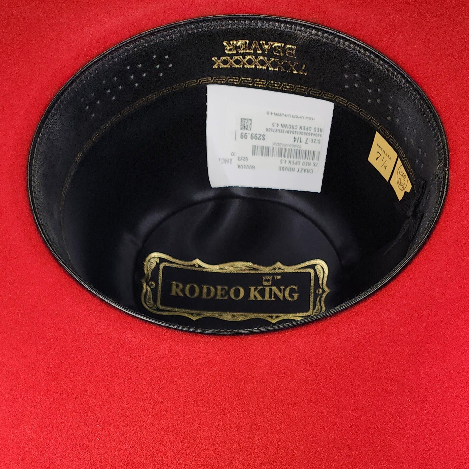 Rodeo King 7X Red 4 1/2" Felt Hat - Crazy House Western Wear
