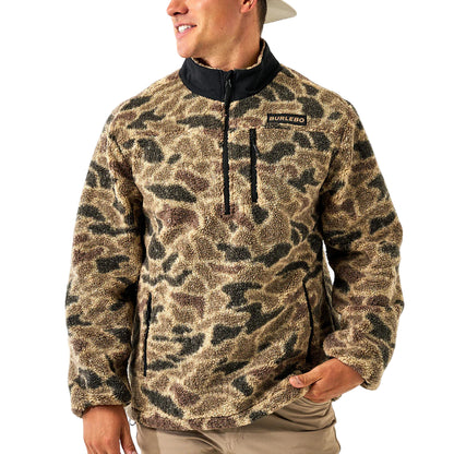 Men's Burlebo Sherpa Rocky Mountain Camo Quarter Zip