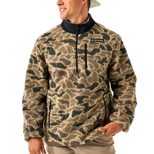 Men's Burlebo Sherpa Rocky Mountain Camo Quarter Zip