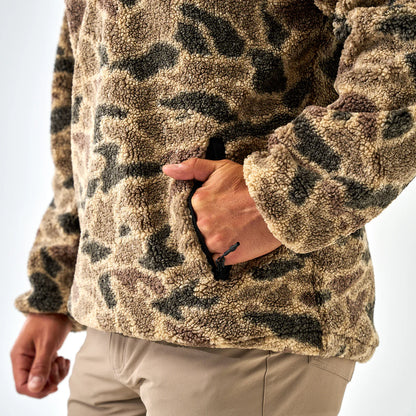 Men's Burlebo Sherpa Rocky Mountain Camo Quarter Zip RMQZ-SHERPA
