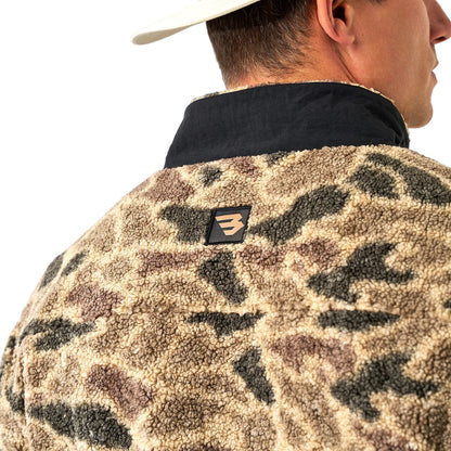 Men's Burlebo Sherpa Rocky Mountain Camo Quarter Zip