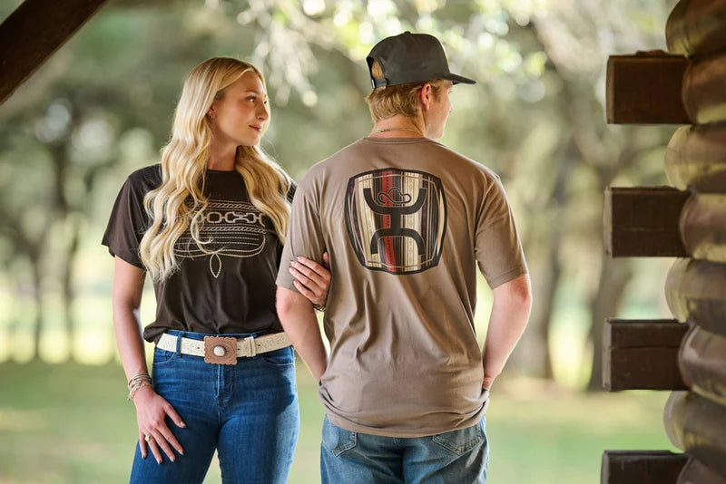 Hooey Men's Brown Zenith Front Pocket T-shirt with Brown Serape Logo HT2605BR