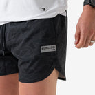 Burlebo Men's Black Camo Training Shorts MTS-BLKC