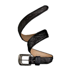 Men's R. Watson Black Full Quill Ostrich Belt RWB2311