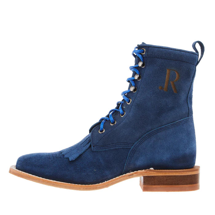 Women's R. Watson 8" Royal Blue Lacer Roughout Boot RWL8918-2 - Crazy House Western Wear