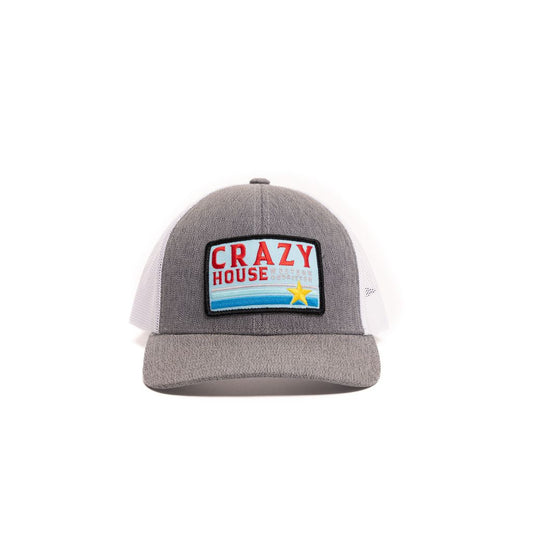 Crazy House Unisex Grey and White Cap with Outfitter Patch - Crazy House Western Wear