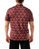 Men's Waggle Burgundy Rack Star Men's Polo