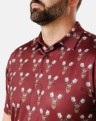 Men's Waggle Burgundy Rack Star Men's Polo