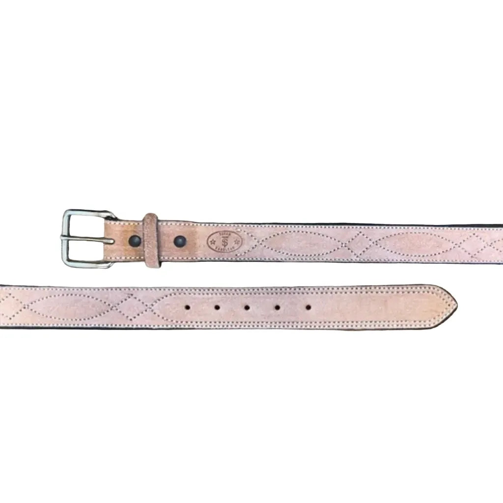 Men's Texas Saddlery Tan Roughout Gunfighter Belt 1W29