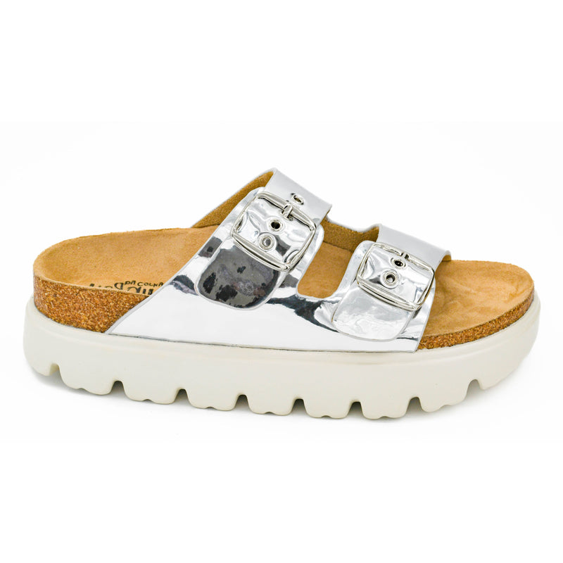 Women's Corky's Rumor Has It Silver Mirror Metallic Platform Sandals 41-0245-SMRM