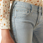 Girl's Ariat Zoe Fawn Light Denim Trouser Jeans 10060982 - Crazy House Western Wear