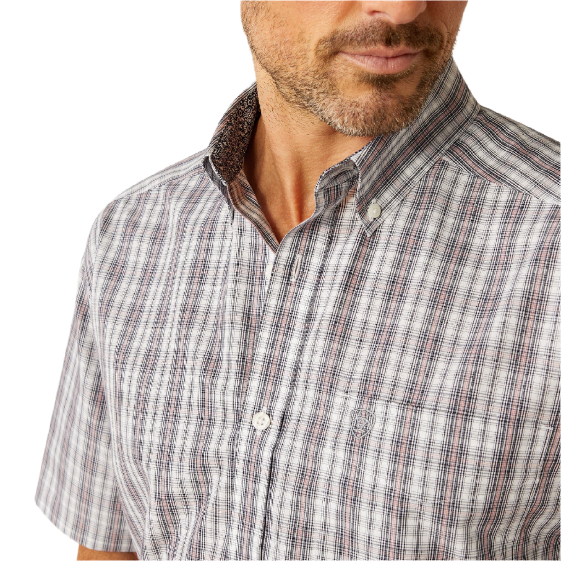 Men's Ariat Wrinkle Free Onyx Classic Fit Button Down Shirt 10054814 - Crazy House Western Wear