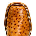 Anderson Bean Brandy Bruciato Full Quill Ostrich with 13" Burnished Navy Calf Top S3016 - Crazy House Western Wear