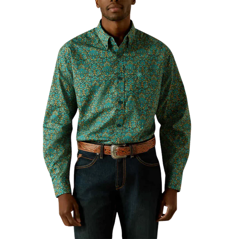 Chemise Ariat Becker pour homme, coupe classique, référence 10062208