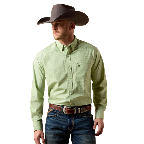 Men's Ariat Long Sleeve Loden Frost Abstract Print Smitty Classic Fit Shirt 10073529