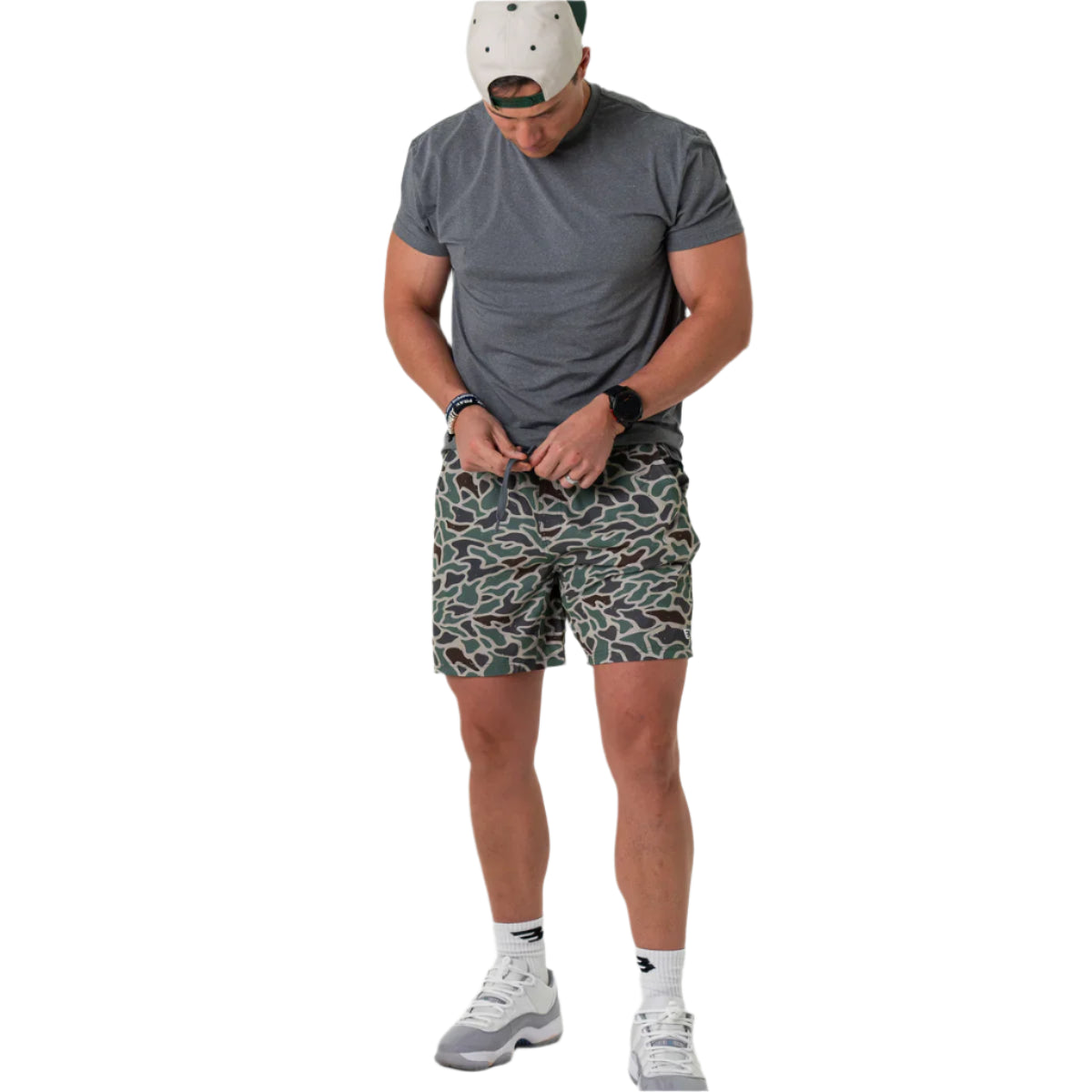 Men's Burlebo Athletic Short - Retro Duck Camo - Grey Liner AS-RDC