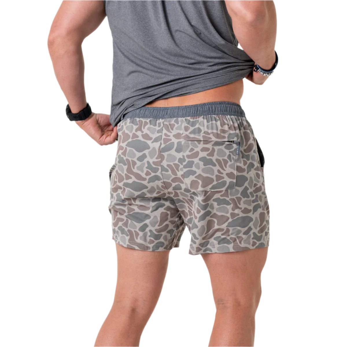 Men's Burlebo Athletic Short - Classic Deer Camo - Grey Liner AS-CDC