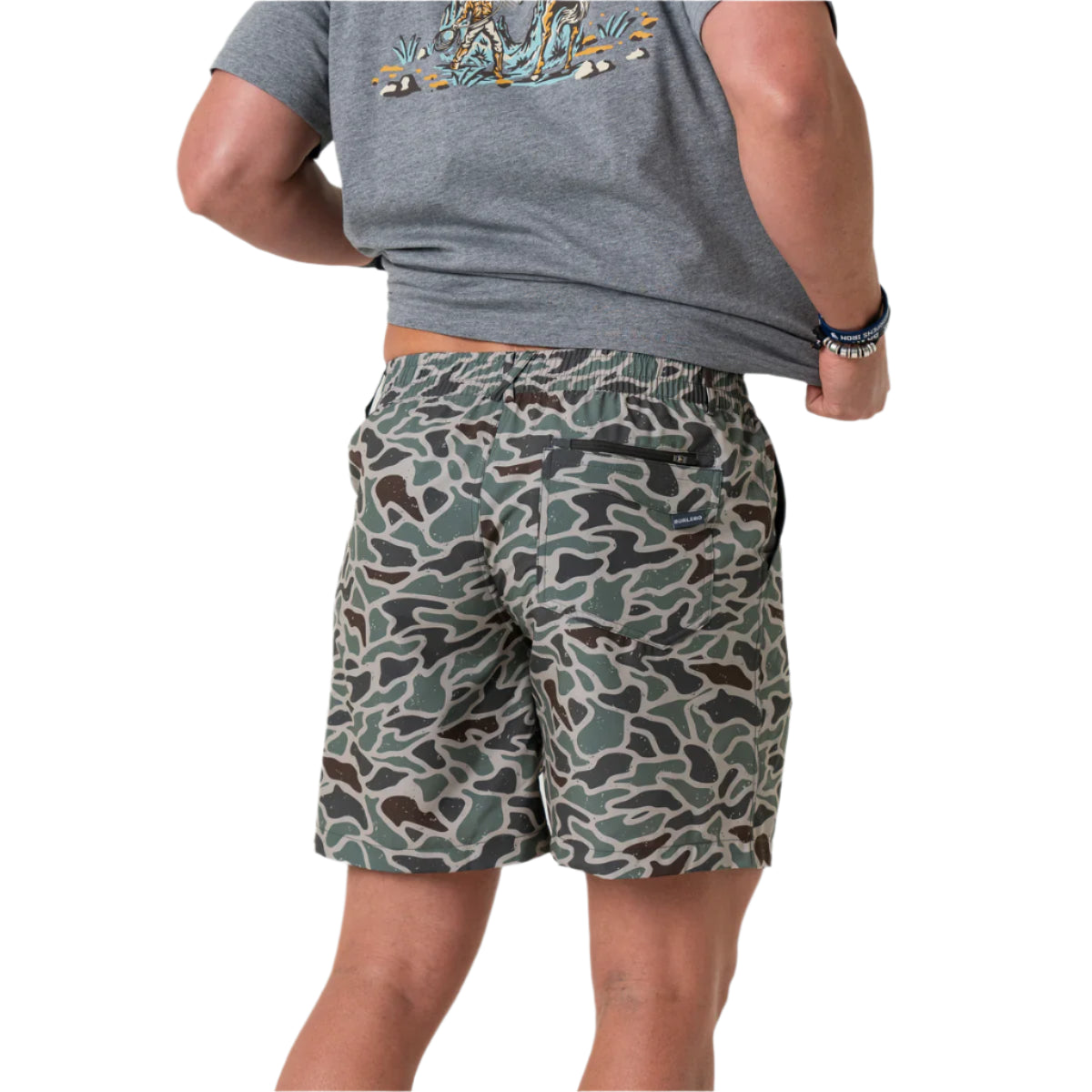 Men's Burlebo Everyday Short - Retro Duck Camo - Grey Pocket ES-RDC