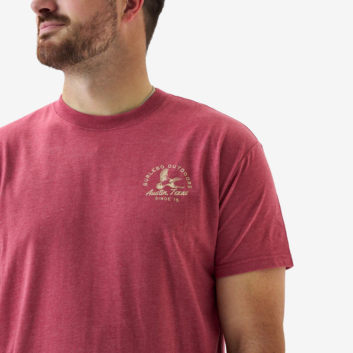 Men's Burlebo Heather Red Classic Duck Short Sleeve T-shirt SST-CLDK-HR