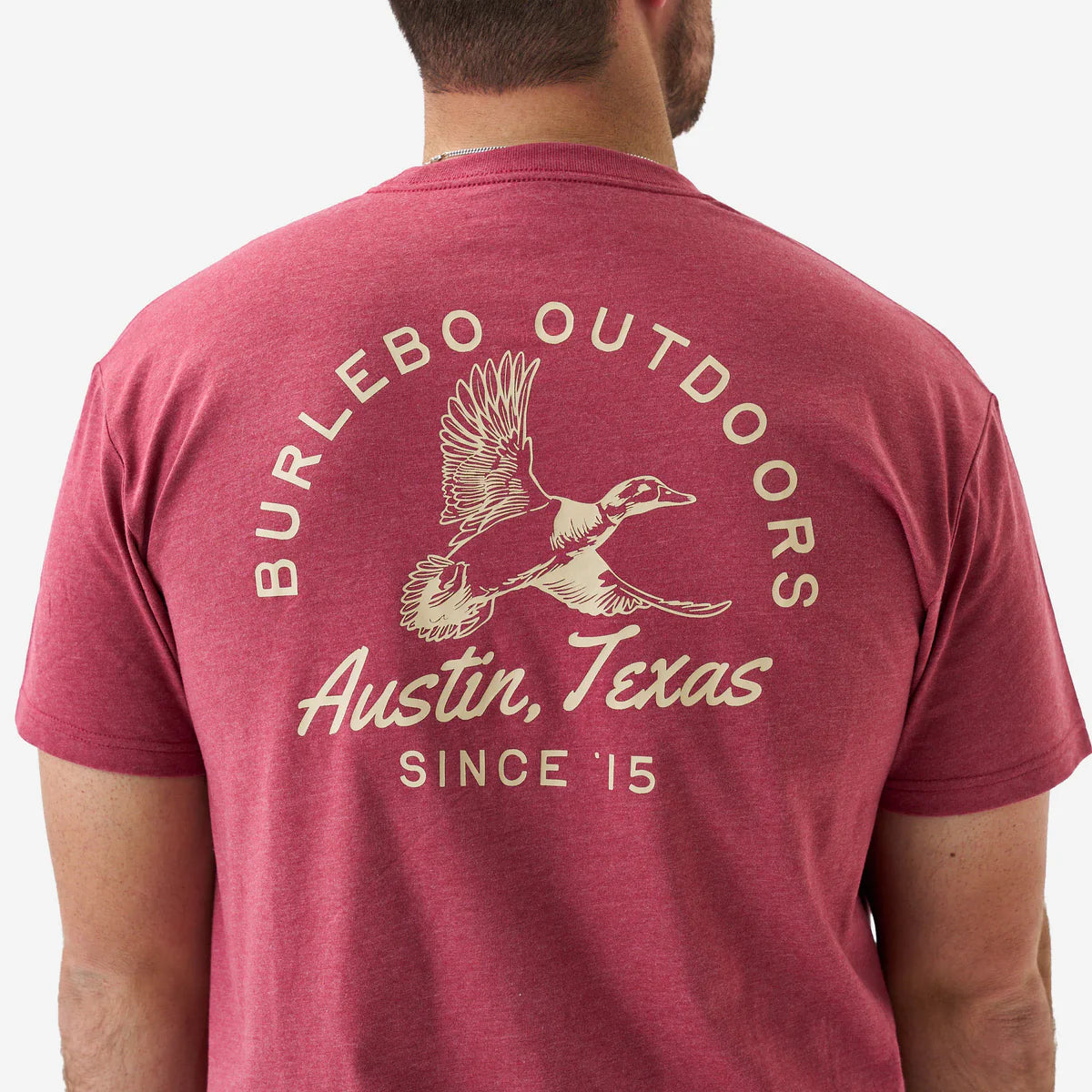 Men's Burlebo Heather Red Classic Duck Short Sleeve T-shirt SST-CLDK-HR