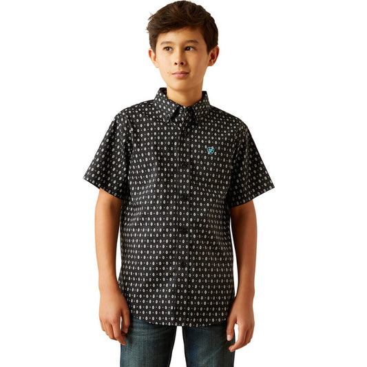 Boy's Ariat Steele Classic Fit Black Print 10058699