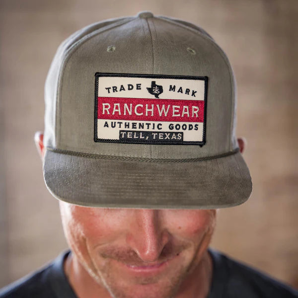 Men's STS Ranchwear Flat Bill Olive Cap STS25008