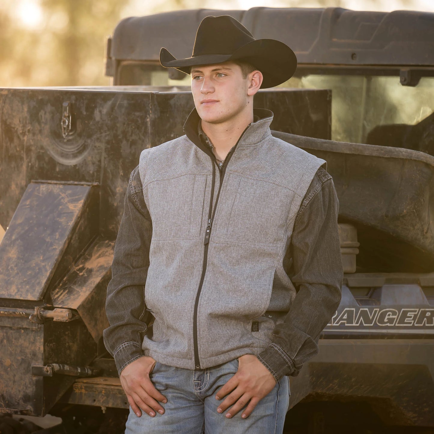 Men's "Weston" Heather Gray Vest STS3033