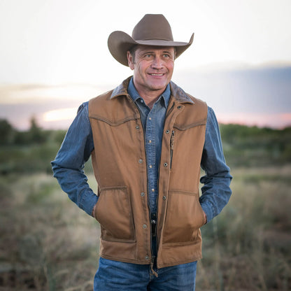 Men's STS Ranchwear "Owen" Vest Brown STS3041