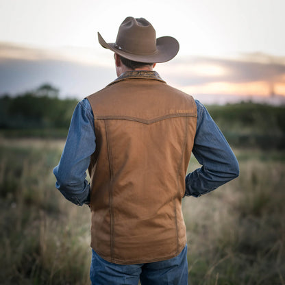 Men's STS Ranchwear "Owen" Vest Brown STS3041