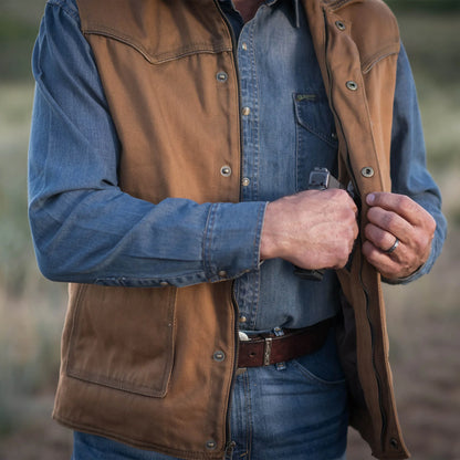 Men's STS Ranchwear "Owen" Vest Brown STS3041