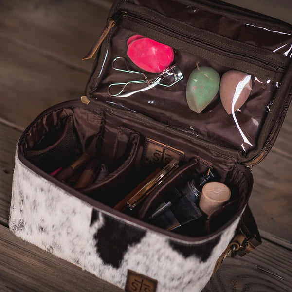 Women's STS Ranchwear Cowhide Glamour Makeup Organizer STS30888