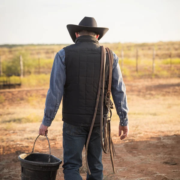 STS Ranchwear Black Ogden Vest STS3108