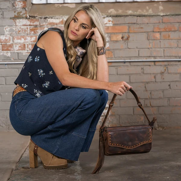 STS Ranchwear Women's Bandera Chocolate Shoulder Bag STS34015