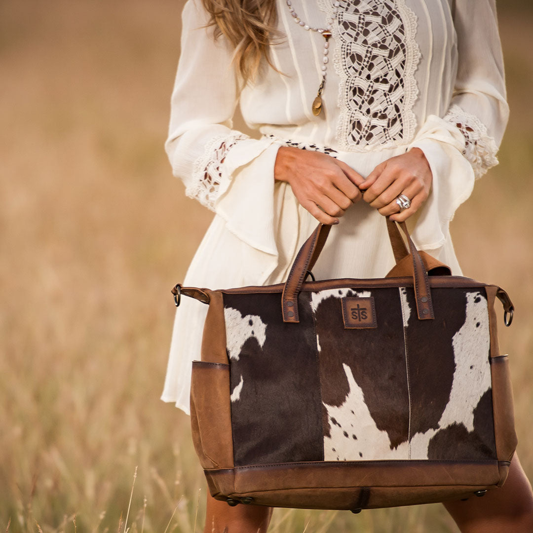 STS Cowhide Diaper Bag - Crazy House Western Wear