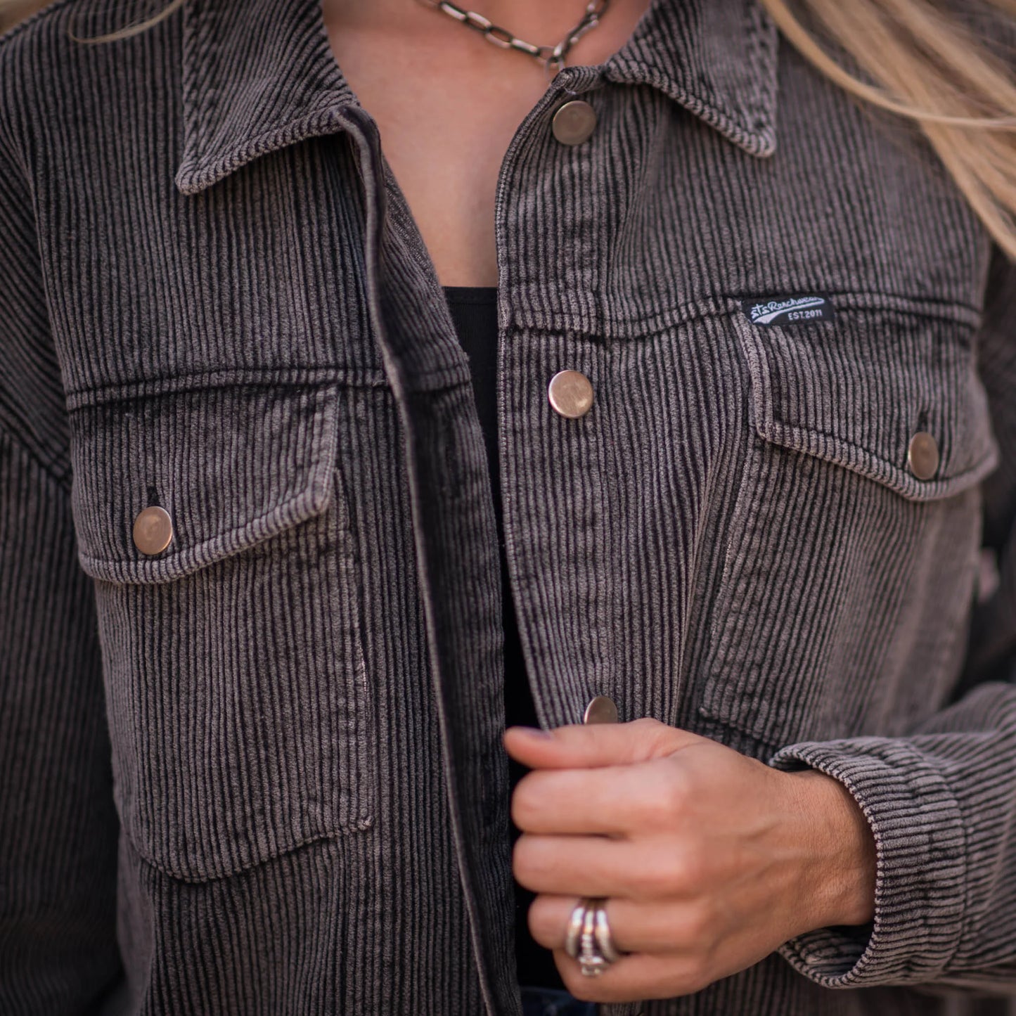 Women's STS Ranchwear "Abby" Charcoal Jacket STS9099