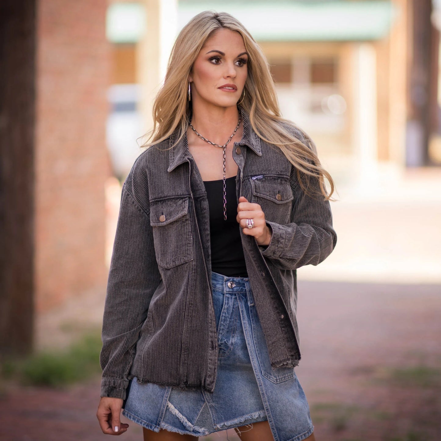 Women's STS Ranchwear "Abby" Charcoal Jacket STS9099
