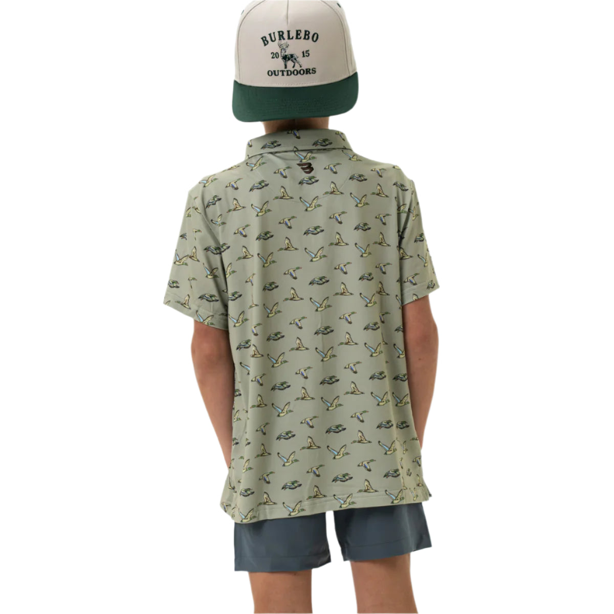 Boy's Burlebo Polo - Flying Ducks Green Y-PP-FD-GRN