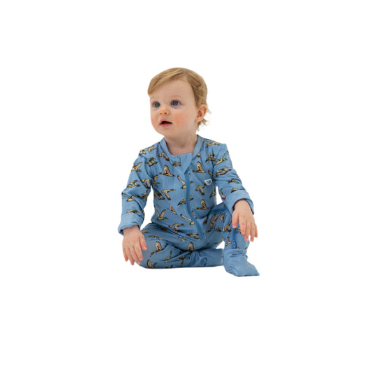 Boy's Burlebo  Baby Zip Up - Jumbo Mallards Blue BZU-JM-B