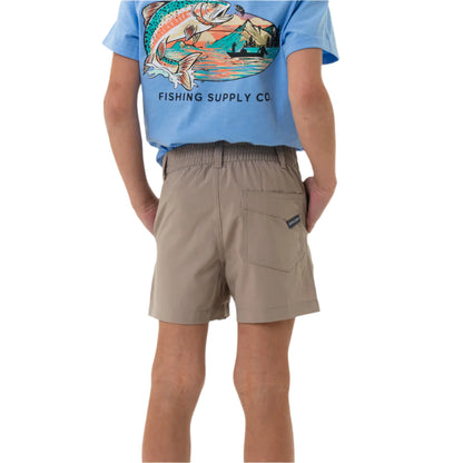 Boy's Burlebo Everyday Short - Cobblestone Khaki - Duck Hunt Pocket Y-ES-CK-DKH - Crazy House Western Wear