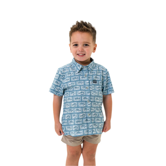 Boy's Burlebo Performance Button Up - Angler's Choice Shirt Y-PBU-ANGC
