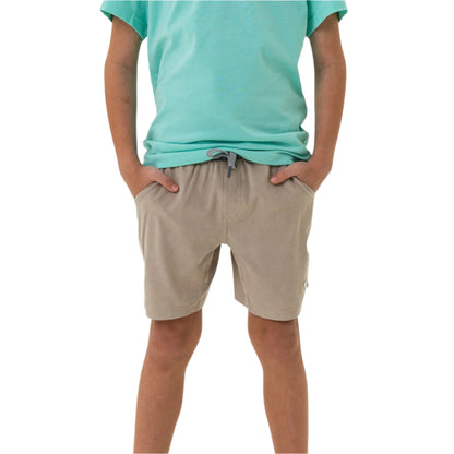 Boy's Burlebo Athletic Short - Heather Khaki - Venado Camo Liner Y-AS-K-VENC - Crazy House Western Wear