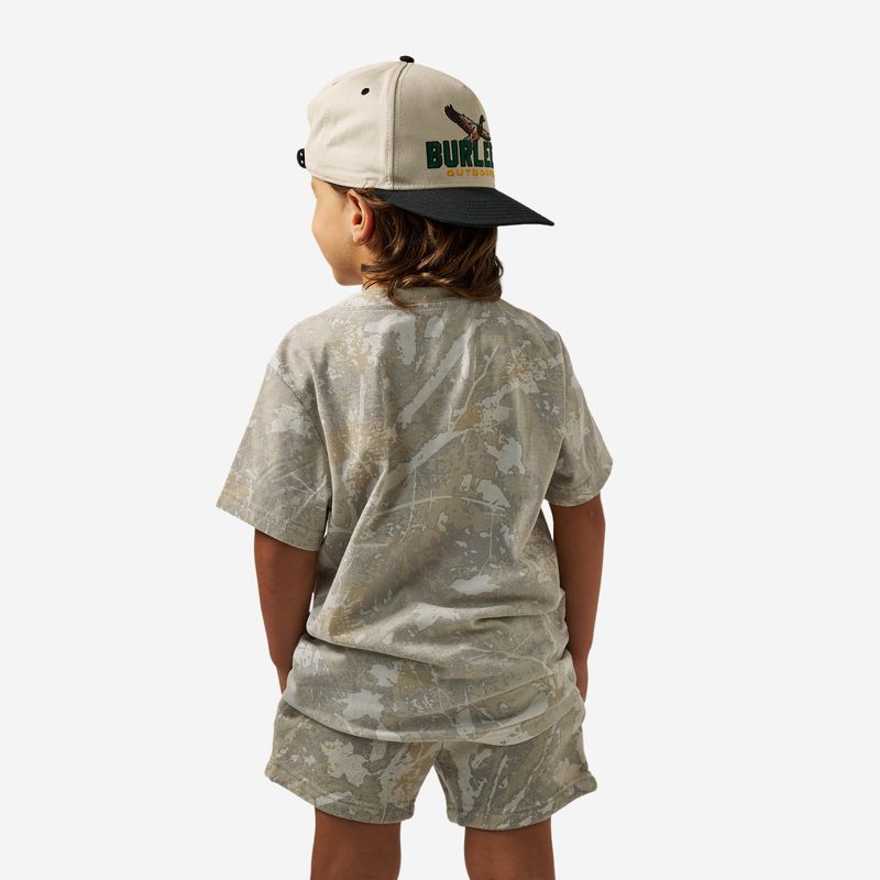 Burlebo Boy's Drifter Camo Vintage Washed Tee Y-VWT-DFTC