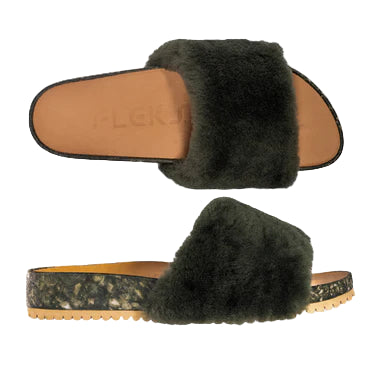Women's Fleks Forest Green San Ysidro Slide 