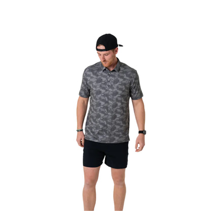 Men's Burlebo Performance Polo - Stone Camo PP-STOC - Crazy House Western Wear