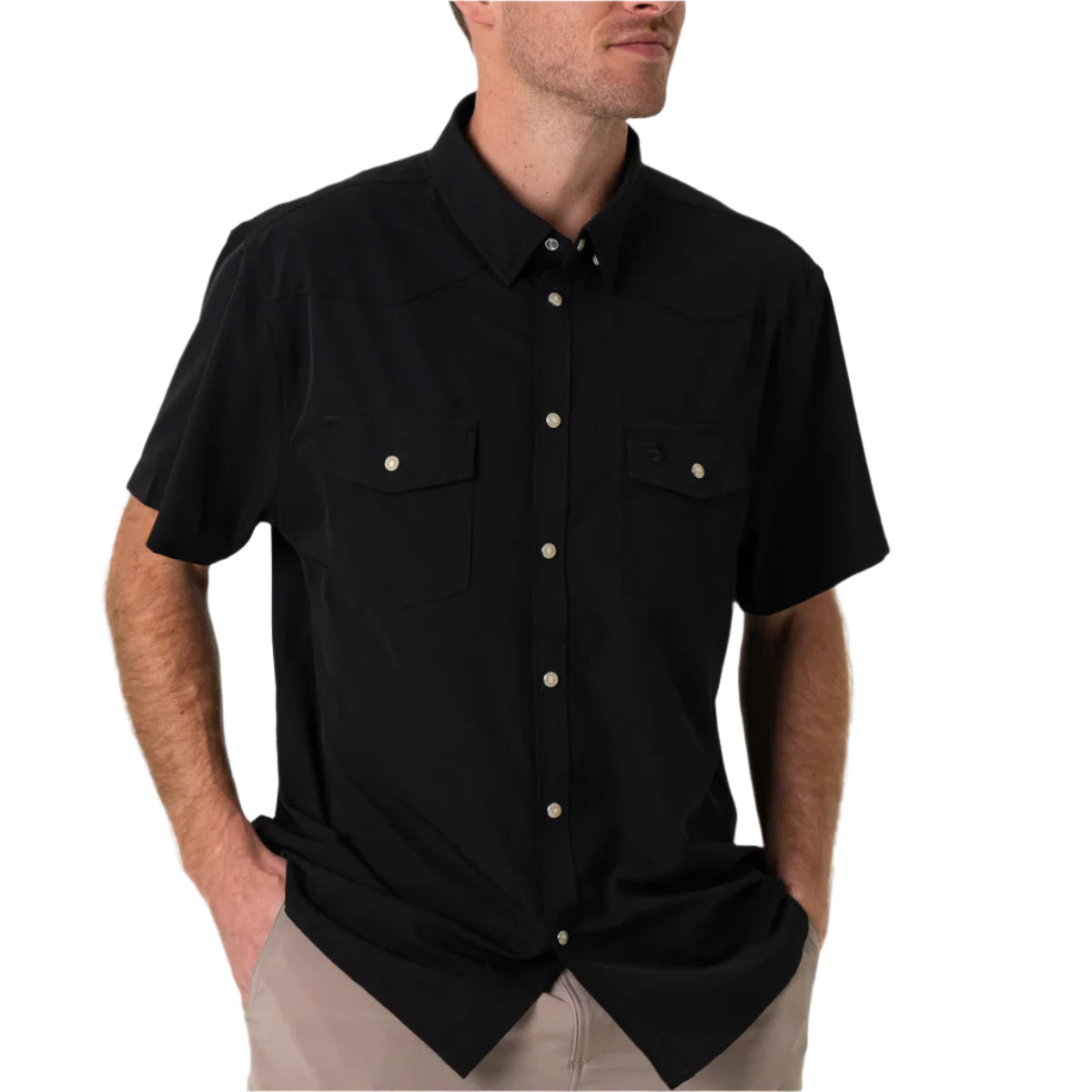 Men's Burlebo Performance Western Shirt - Black PWS-BLK