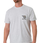 Men's Burlebo Flying B Deer Camo Logo - Heather Ash Grey FBCDC-SS-AG - Crazy House Western Wear