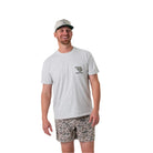 Men's Burlebo Flying B Deer Camo Logo - Heather Ash Grey FBCDC-SS-AG - Crazy House Western Wear