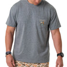 Men's Burlebo Cowboy Up - Dark Heather Grey Short Sleeve Shirt CU-SS-DHG - Crazy House Western Wear